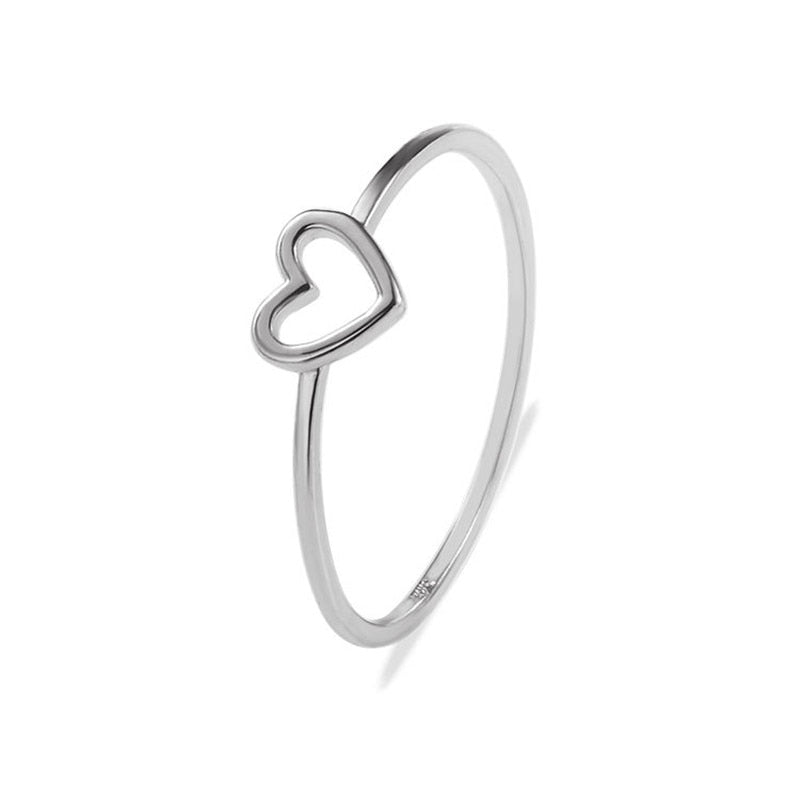 Woozu mode Simple amour anneaux pour femmes couleur or blanc bijoux de mariage dames cadeaux 2019 nouveautés livraison directe