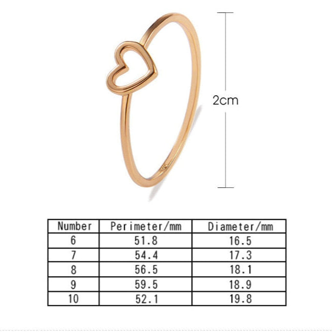 Woozu mode Simple amour anneaux pour femmes couleur or blanc bijoux de mariage dames cadeaux 2019 nouveautés livraison directe